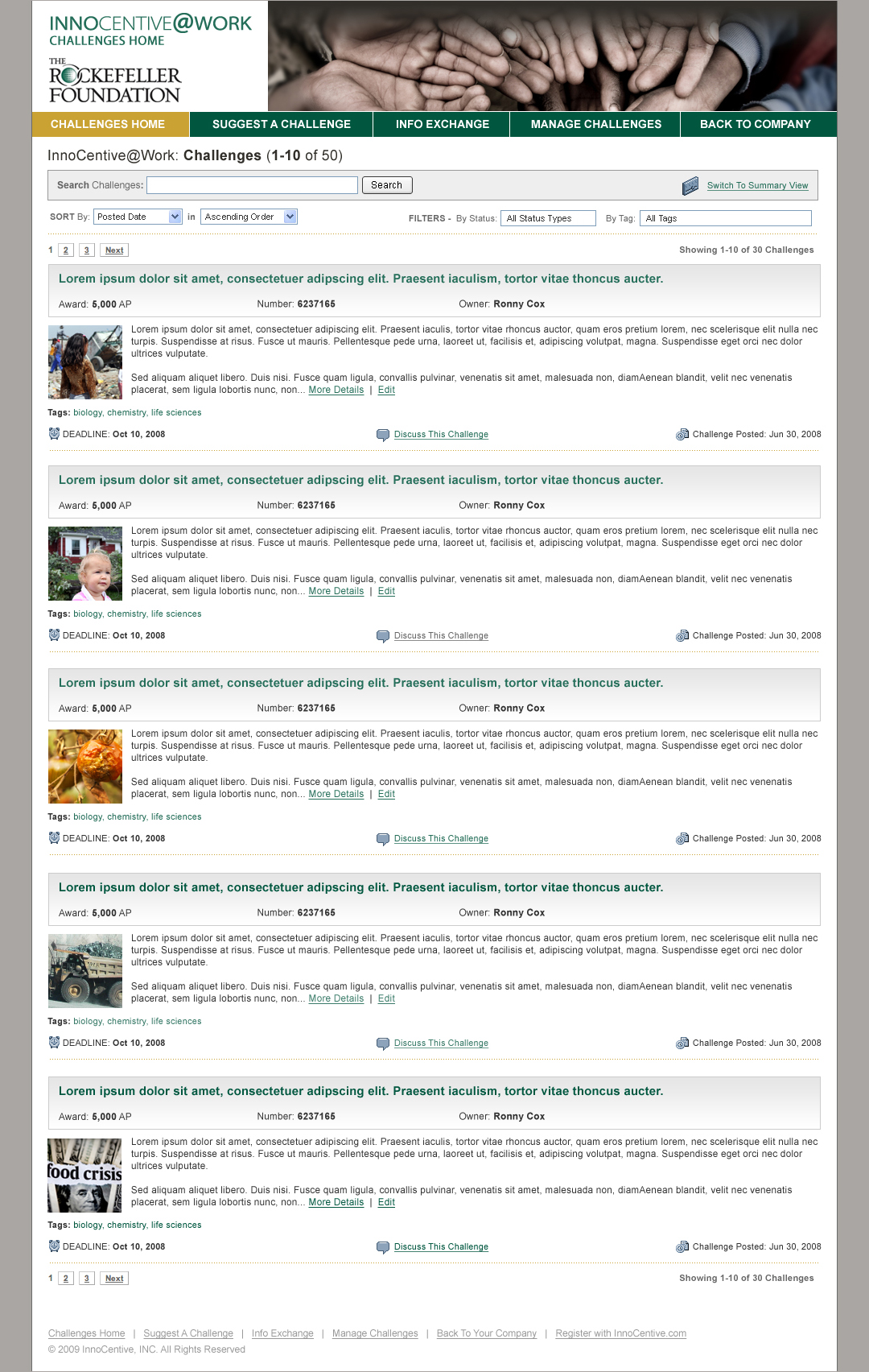 Rockefeller Foundation - InnoCentive@Work