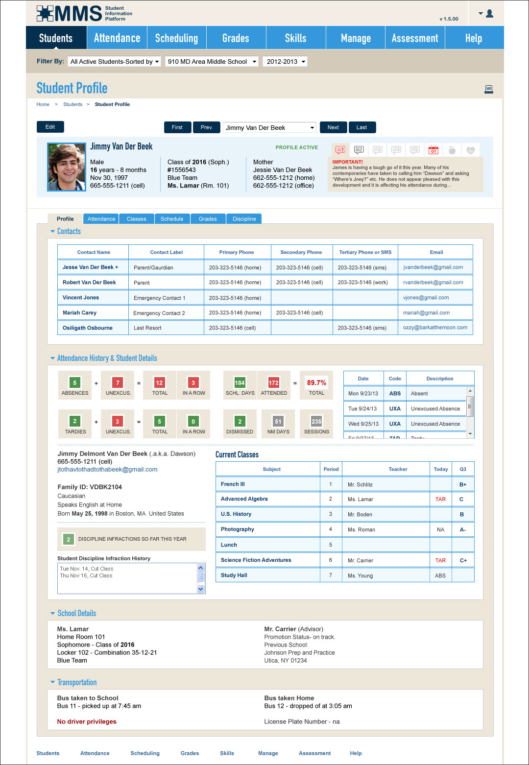 Computer Resources - Student Profile