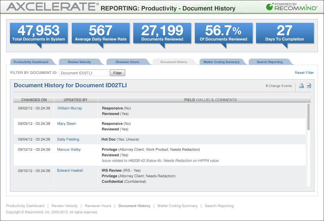 Document History